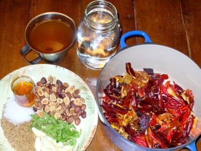 Homemade Hot Sauce with Fresh or Dried Chile Peppers Image